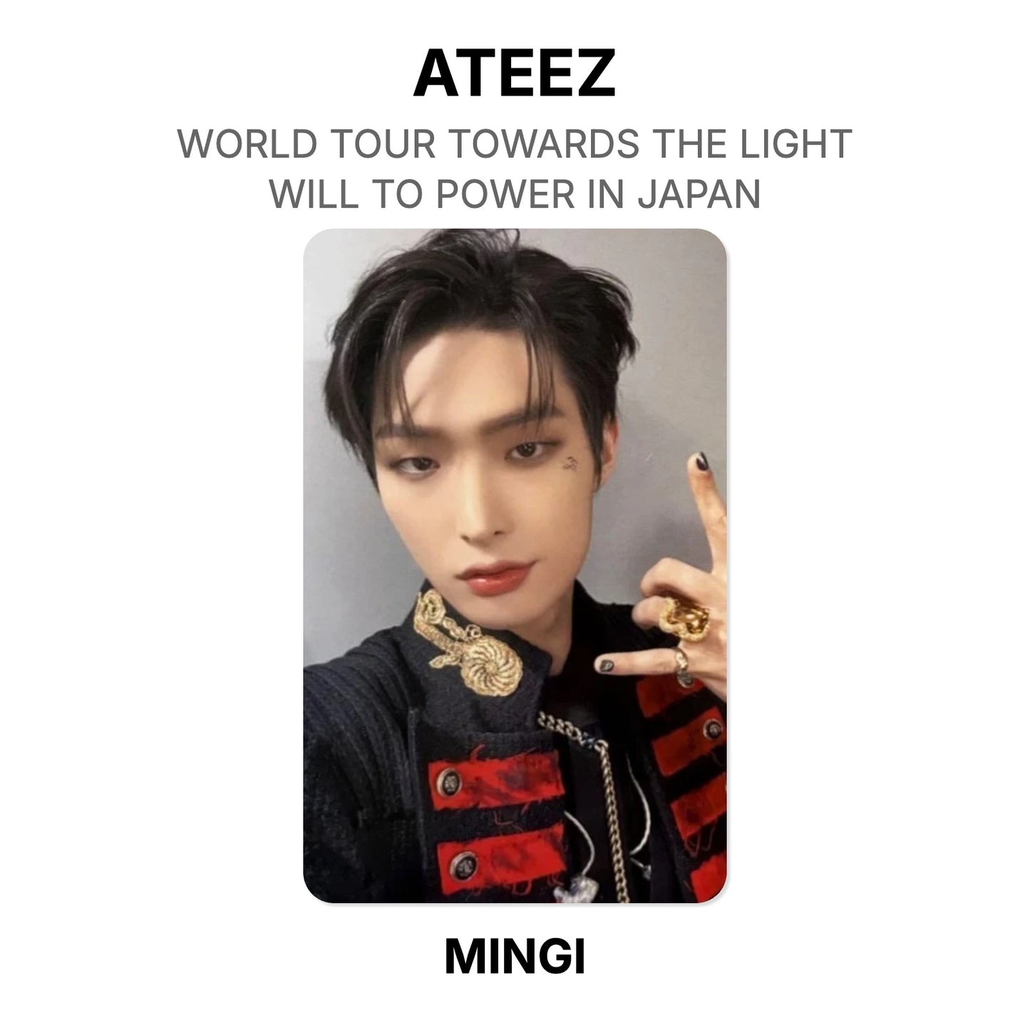 ATEEZ WORLD TOUR TOWARDS THE LIGHT : WILL TO POWER IN JAPAN Official Photocard