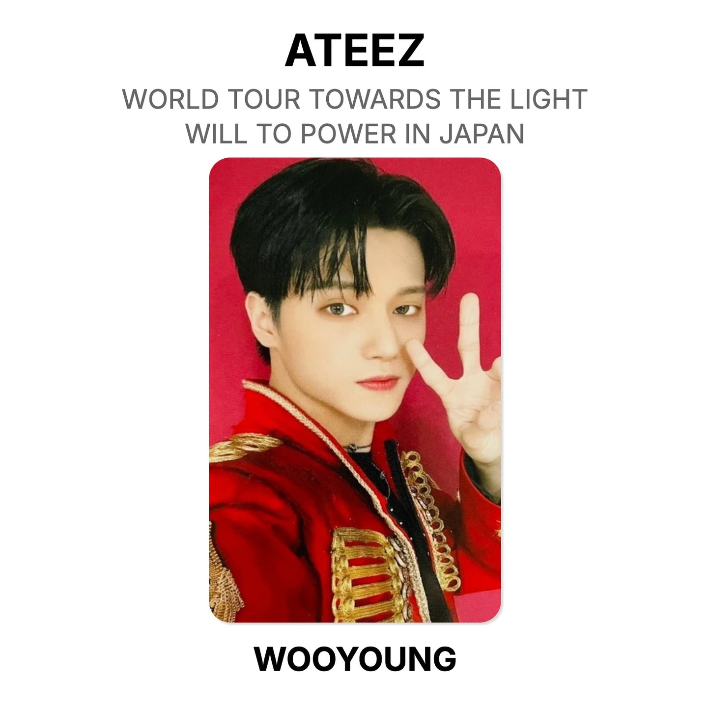 ATEEZ WORLD TOUR TOWARDS THE LIGHT : WILL TO POWER IN JAPAN Official Photocard