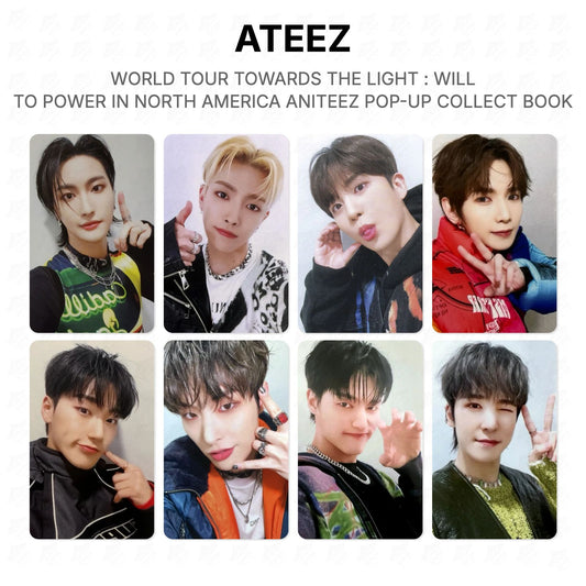 ATEEZ WORLD TOUR TOWARDS THE LIGHT : WILL TO POWER IN NORTH AMERICA ANITEEZ POP-UP COLLECT BOOK Official Photocard