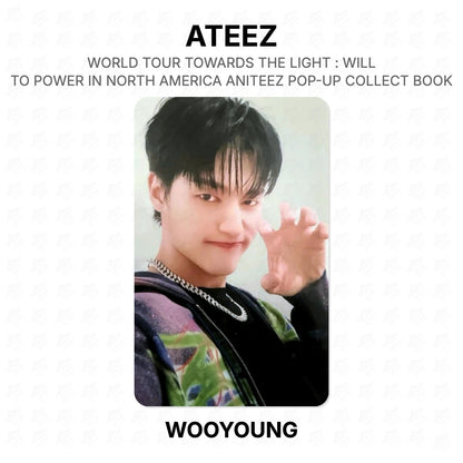ATEEZ WORLD TOUR TOWARDS THE LIGHT : WILL TO POWER IN NORTH AMERICA ANITEEZ POP-UP COLLECT BOOK Official Photocard