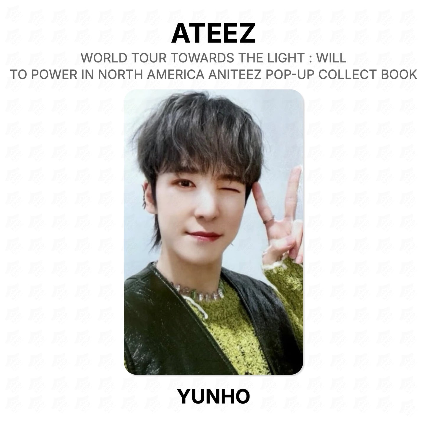 ATEEZ WORLD TOUR TOWARDS THE LIGHT : WILL TO POWER IN NORTH AMERICA ANITEEZ POP-UP COLLECT BOOK Official Photocard