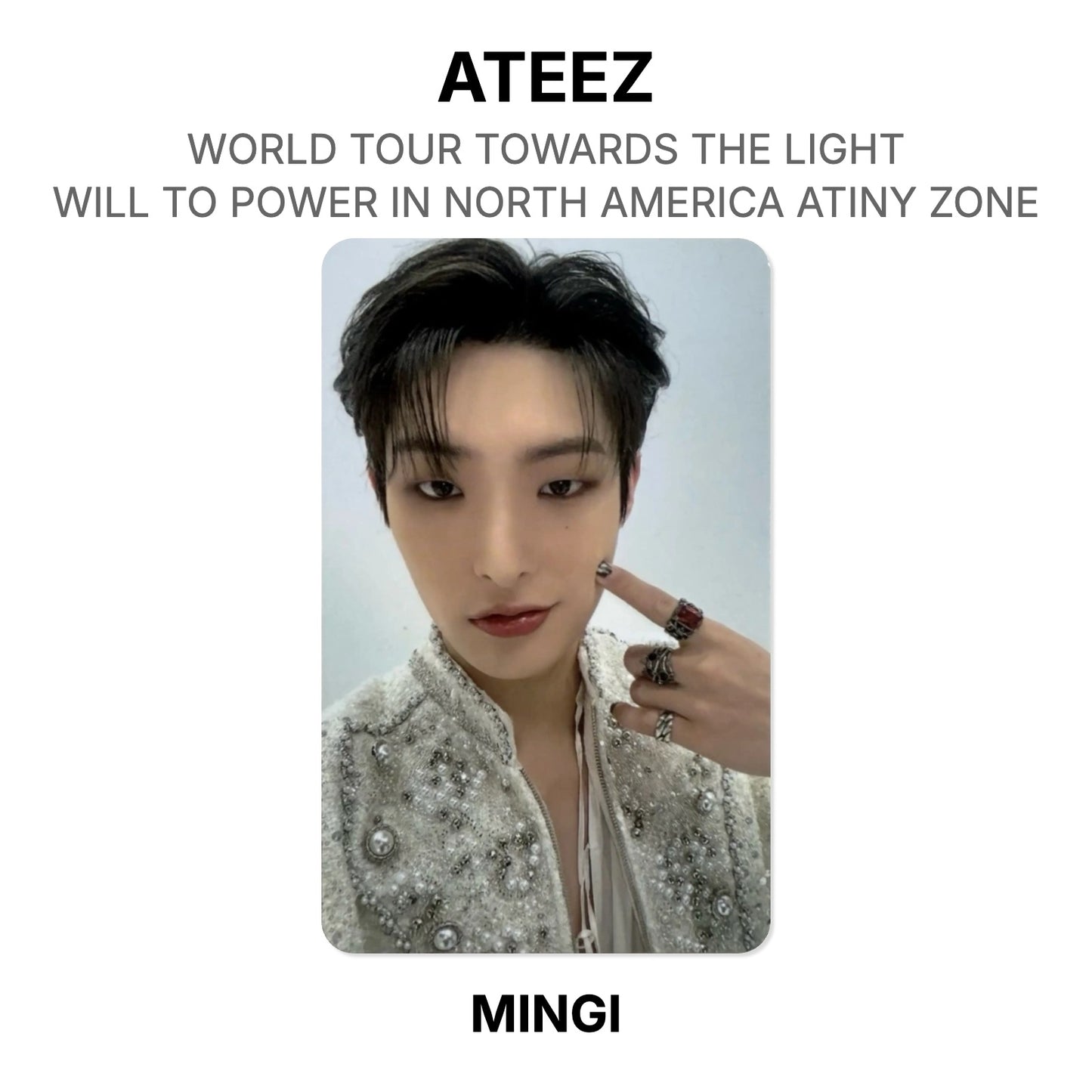 ATEEZ WORLD TOUR TOWARDS THE LIGHT : WILL TO POWER IN NORDAMERIKA ATINY ZONE Offizielle Fotokarte