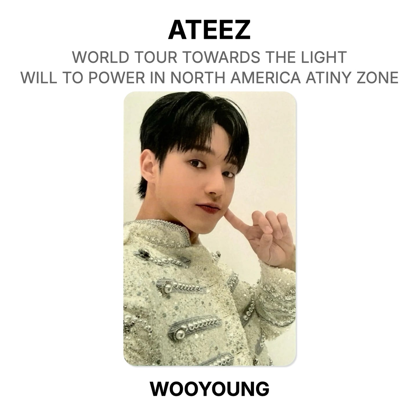 ATEEZ WORLD TOUR TOWARDS THE LIGHT : WILL TO POWER IN NORDAMERIKA ATINY ZONE Offizielle Fotokarte