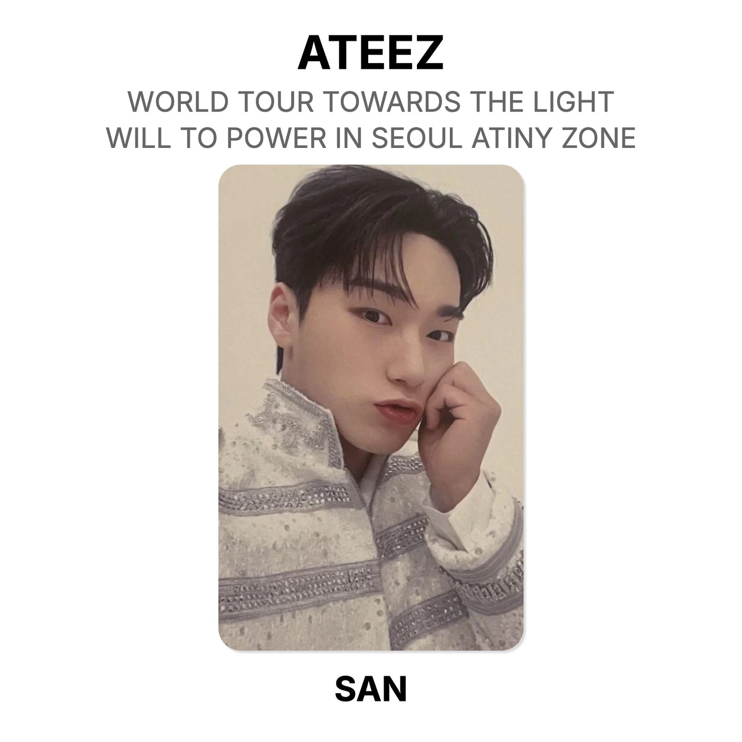 ATEEZ WORLD TOUR TOWARDS THE LIGHT : WILL TO POWER IN SEOUL ATINY ZONE Official Photocard