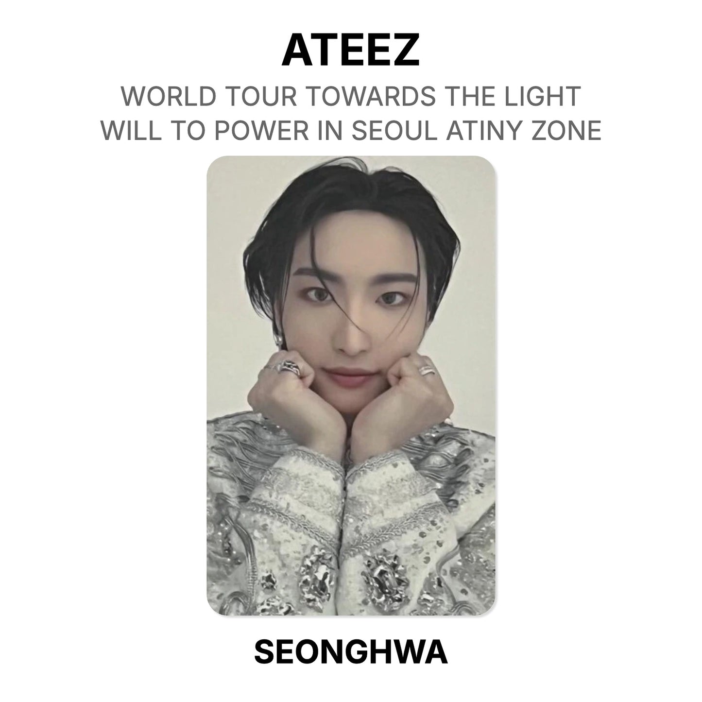 ATEEZ WORLD TOUR TOWARDS THE LIGHT : WILL TO POWER IN SEOUL ATINY ZONE Official Photocard