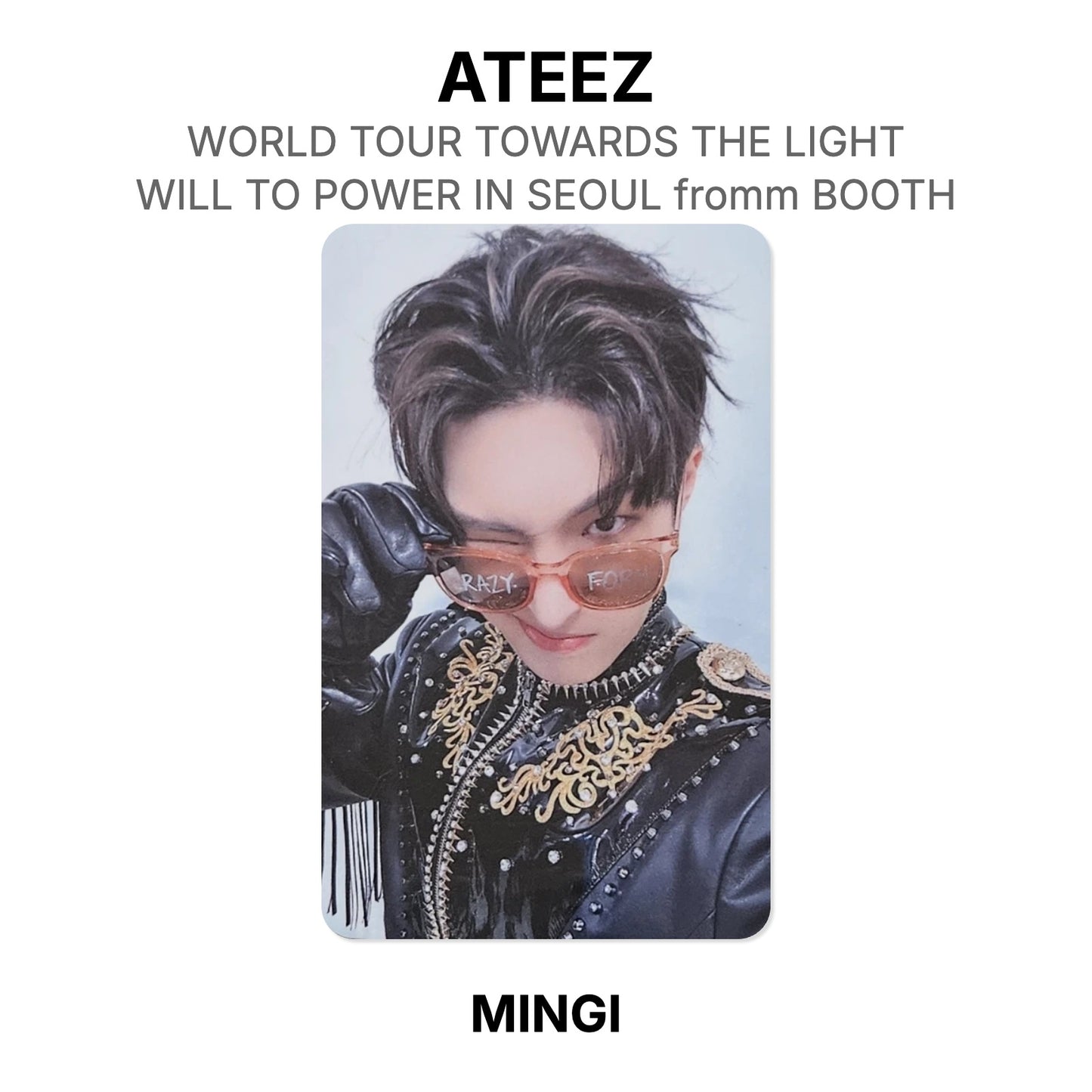 ATEEZ WORLD TOUR TOWARDS THE LIGHT : WILL TO POWER IN SEOUL fromm BOOTH Official Photocard