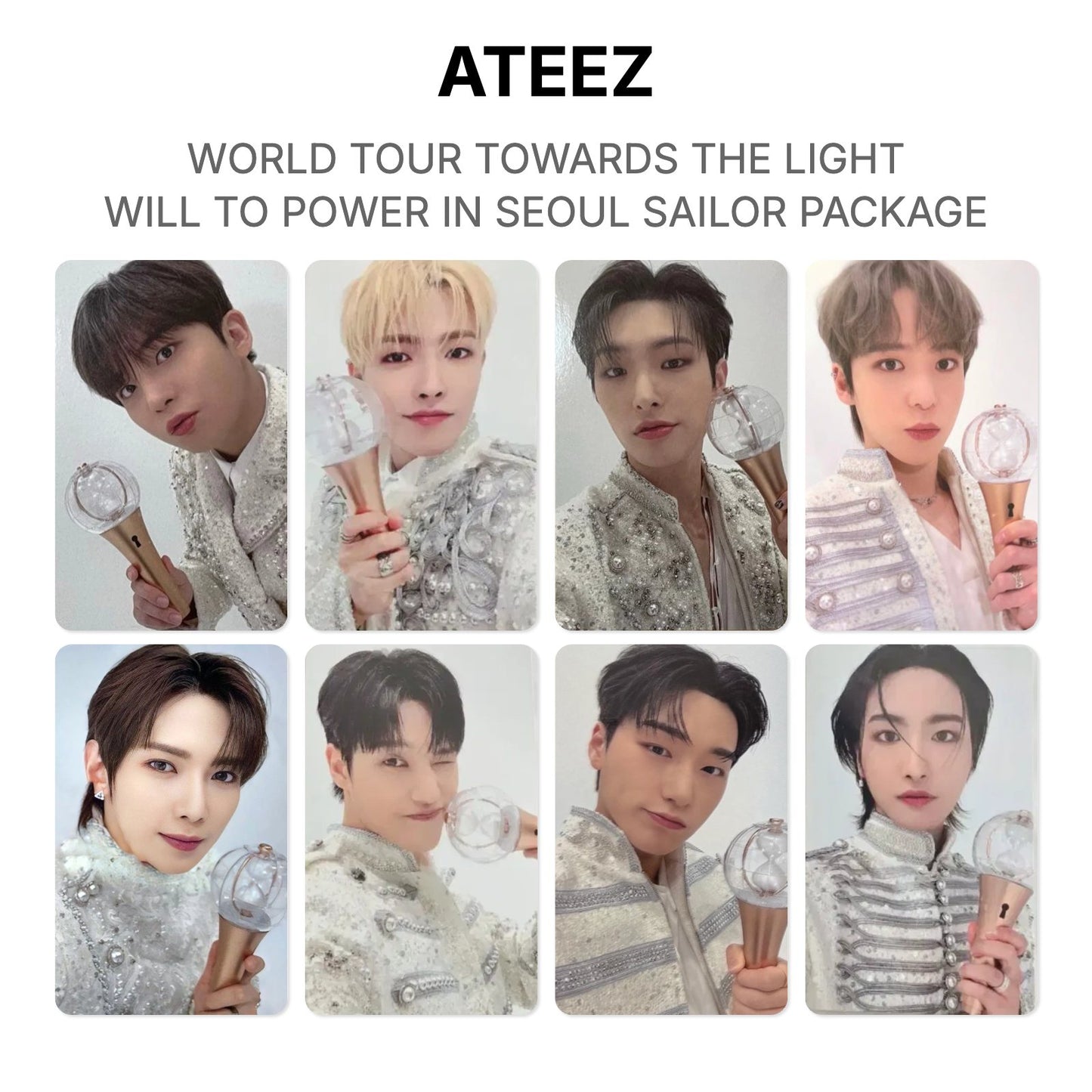 ATEEZ WORLD TOUR TOWARDS THE LIGHT : WILL TO POWER IN SEOUL SAILOR PACKAGE Official Photocard