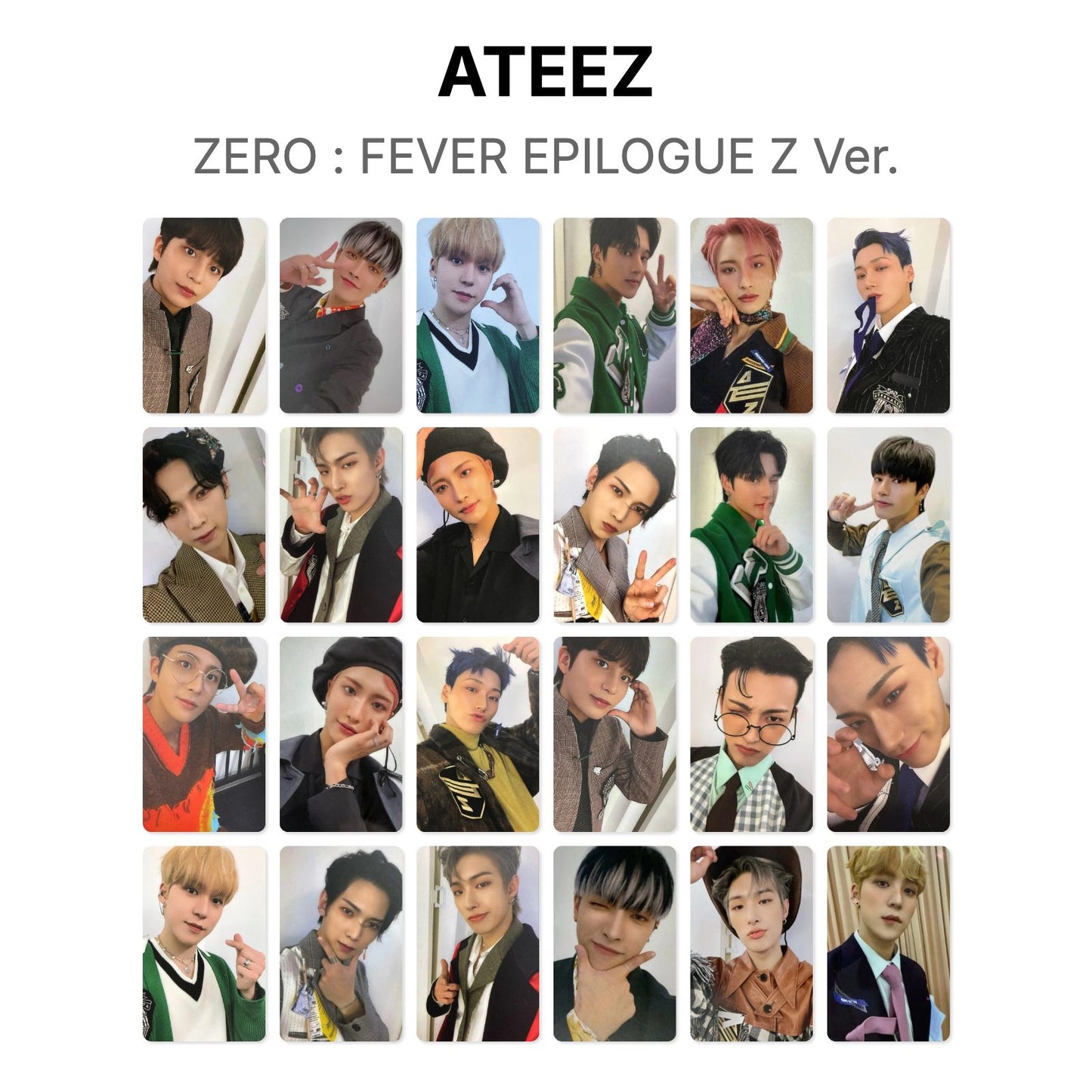 ATEEZ ZERO : FEVER EPILOGUE Z Ver. Official Photocard