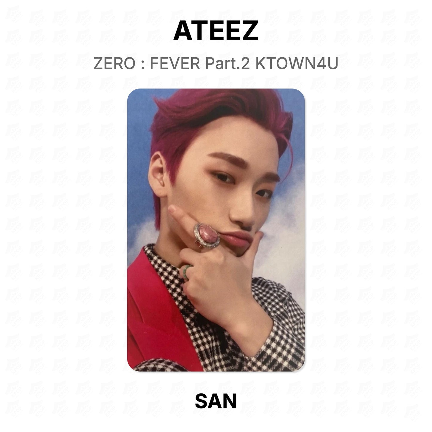 ATEEZ ZERO : FEVER Part.2 KTOWN4U Official Photocard