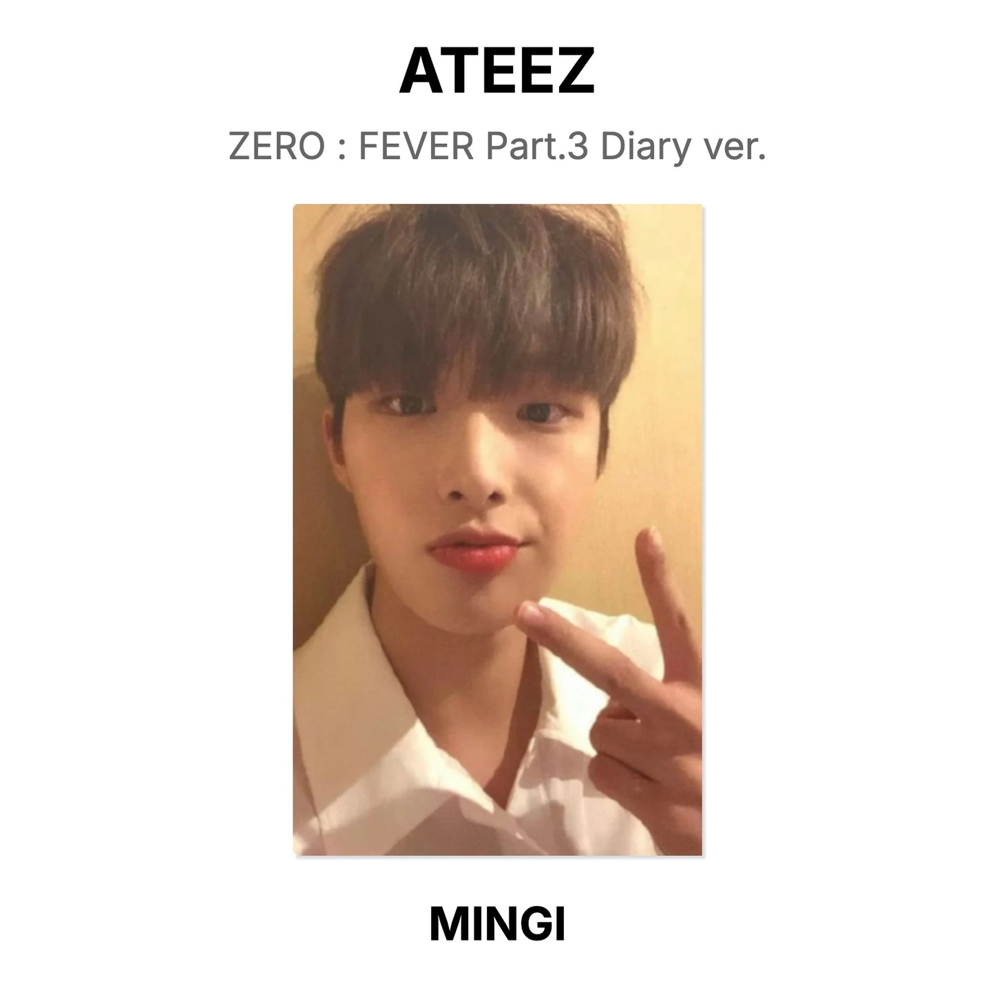 ATEEZ ZERO : FEVER Part.3 Diary ver. Official Photocard