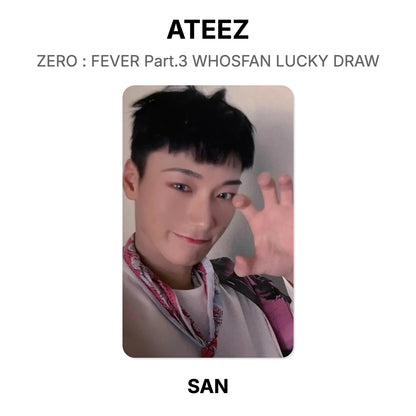 ATEEZ ZERO : FEVER Part.3 WHOSFAN LUCKY DRAW Official Photocard