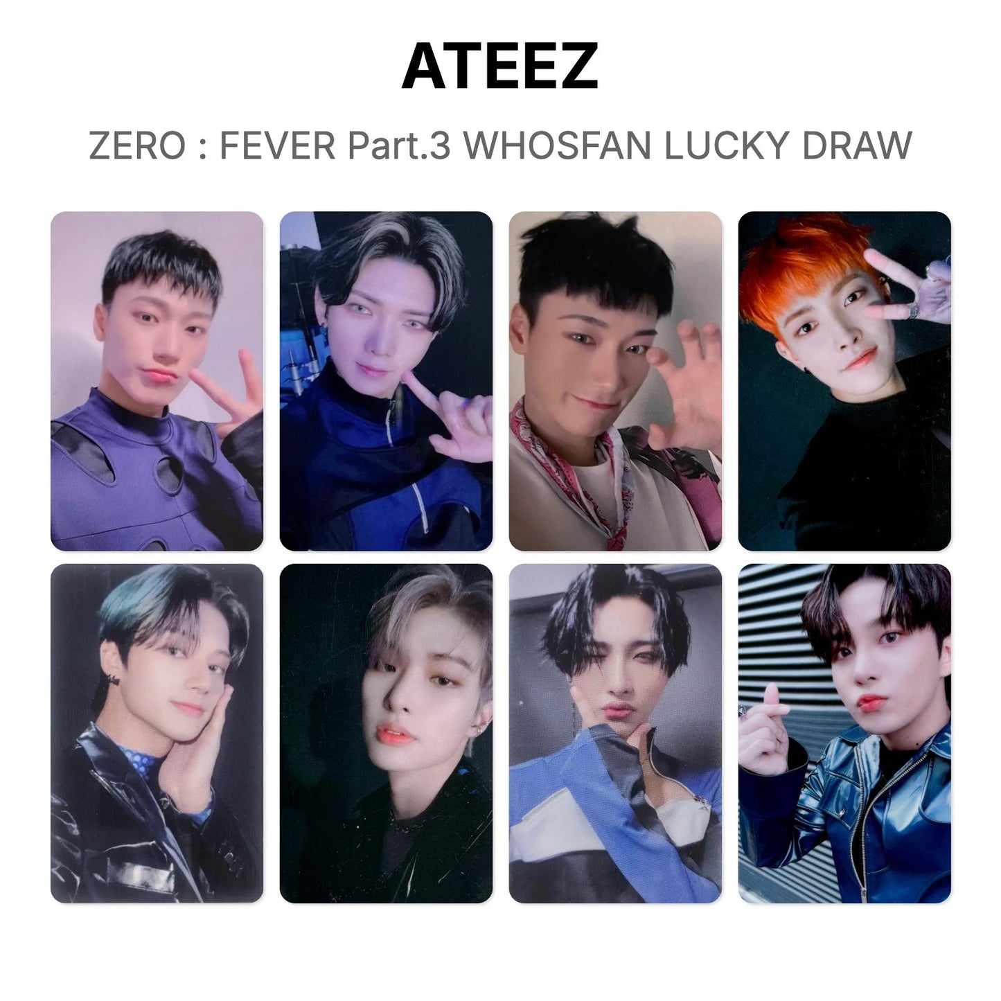 ATEEZ ZERO : FEVER Part.3 WHOSFAN LUCKY DRAW Official Photocard