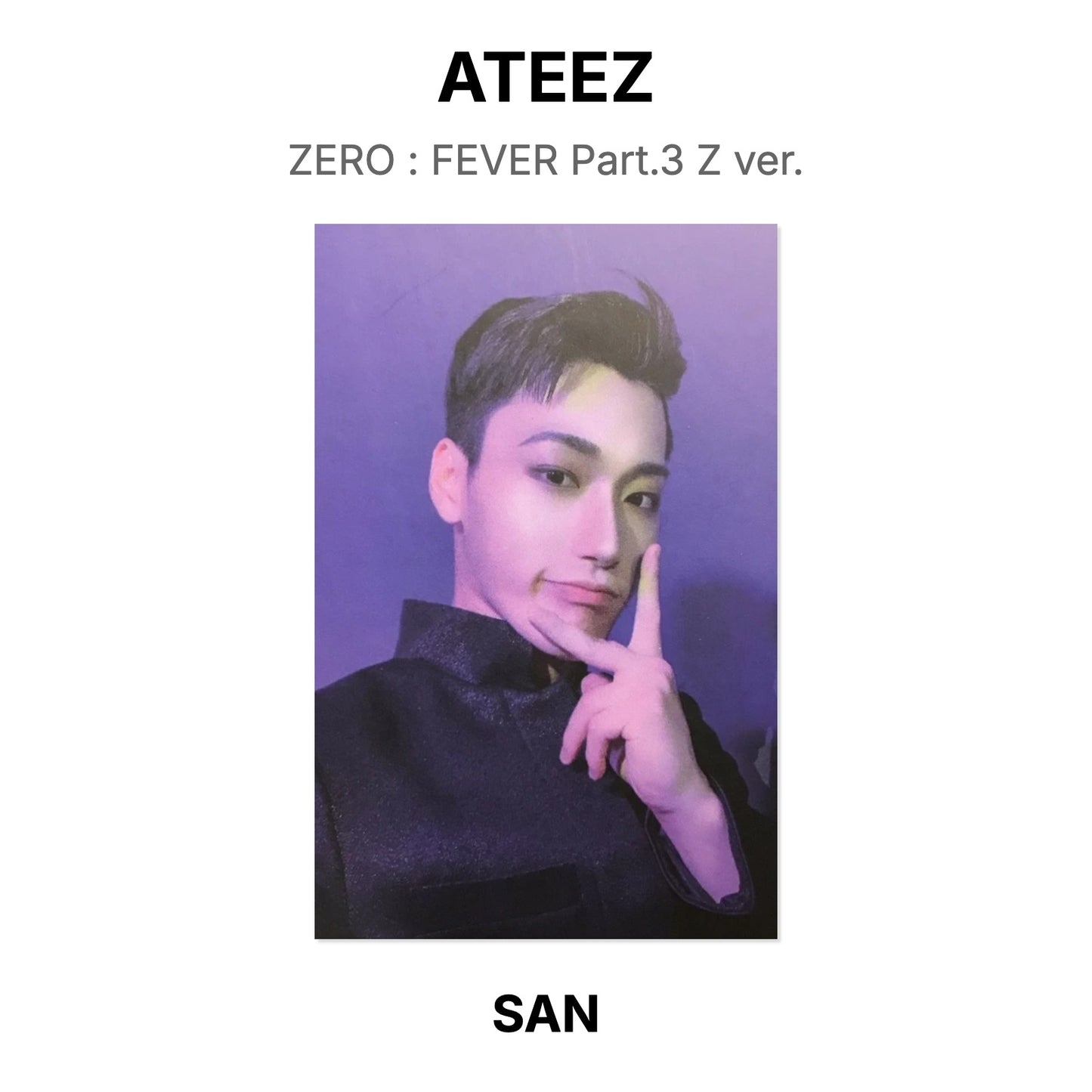 ATEEZ ZERO : FEVER Part.3 Z ver. Official Photocard