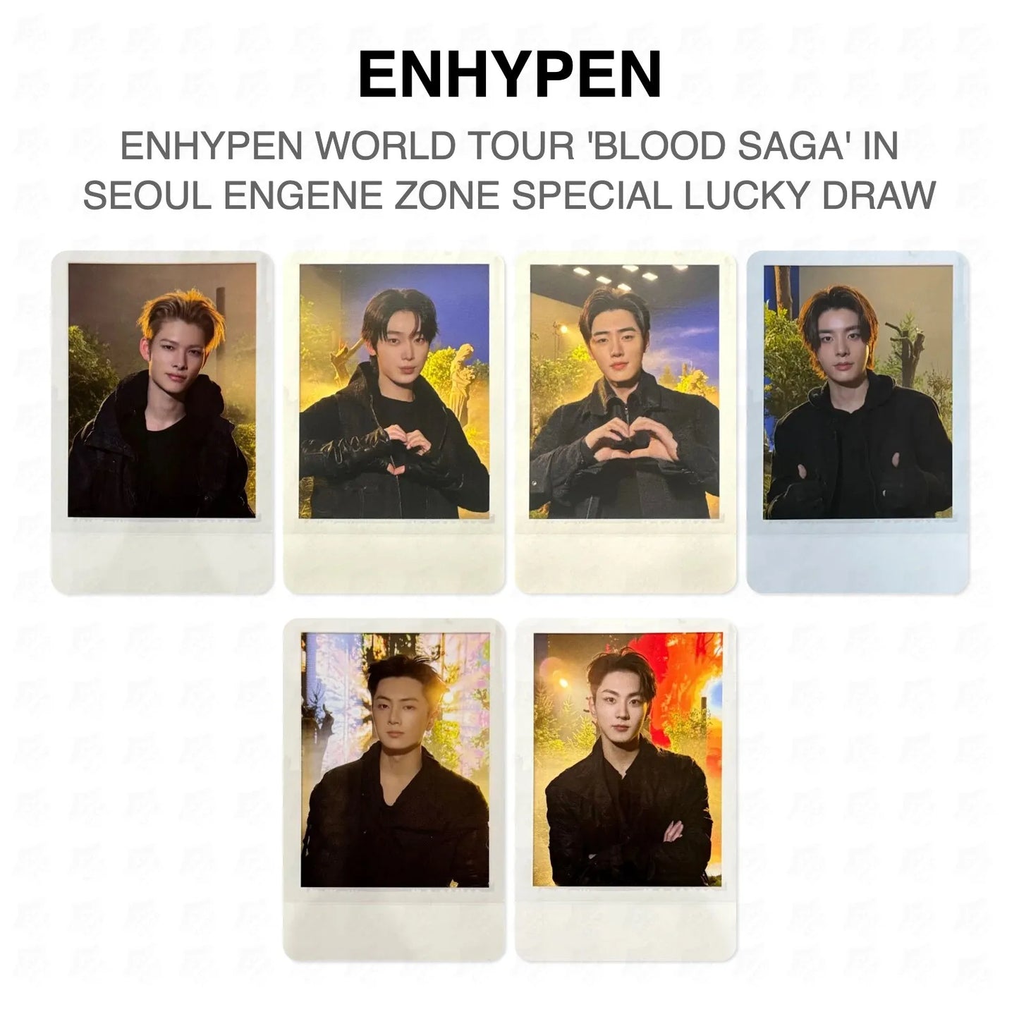 ENHYPEN WORLD TOUR 'BLOOD SAGA' IN SEOUL ENGENE ZONE SPECIAL LUCKY DRAW Official Photocard