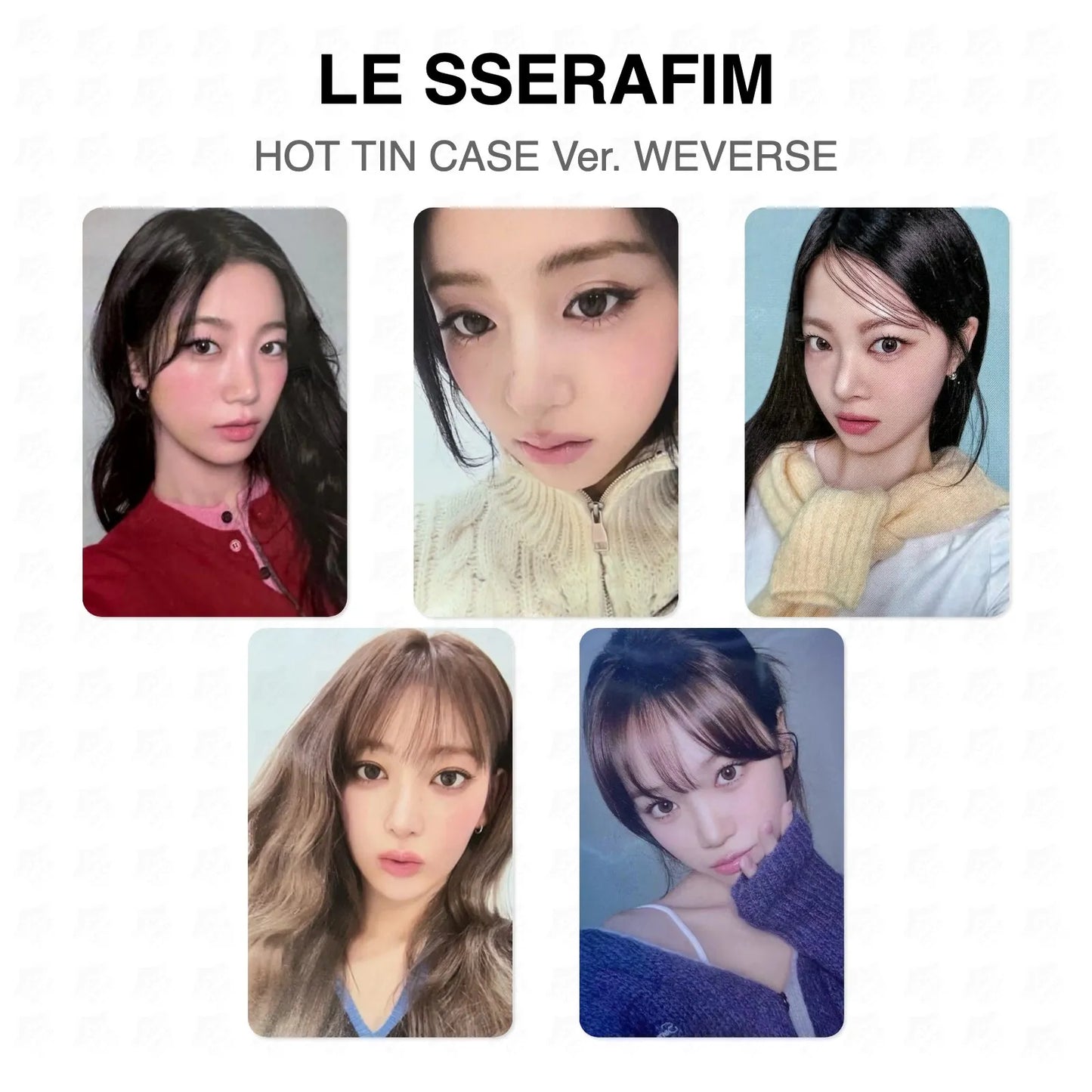 LE SSERAFIM HOT TIN CASE Ver. WEVERSE Official Photocard