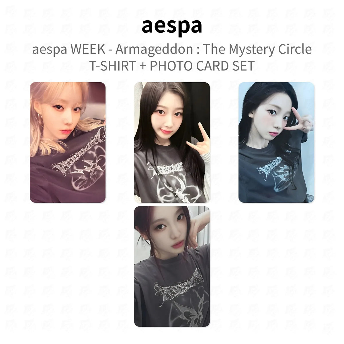aespa WEEK - Armageddon : The Mystery Circle T-SHIRT + PHOTO CARD SET Official Photocard