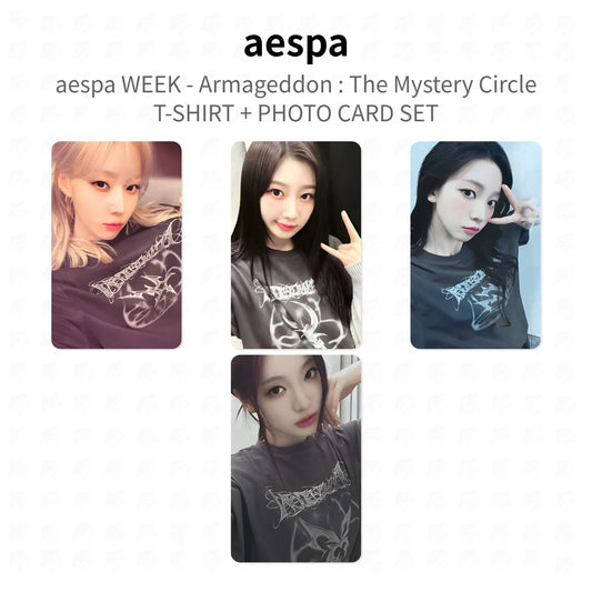 aespa WEEK - Armageddon : The Mystery Circle T-SHIRT + PHOTO CARD SET Official Photocard