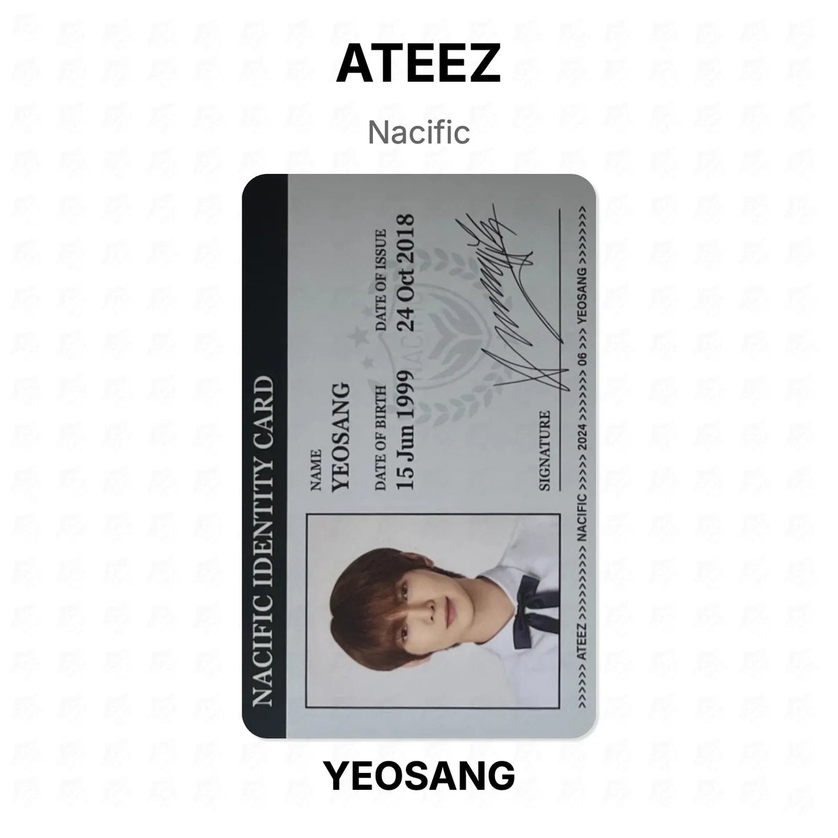 ATEEZ Nacific Official Photocard