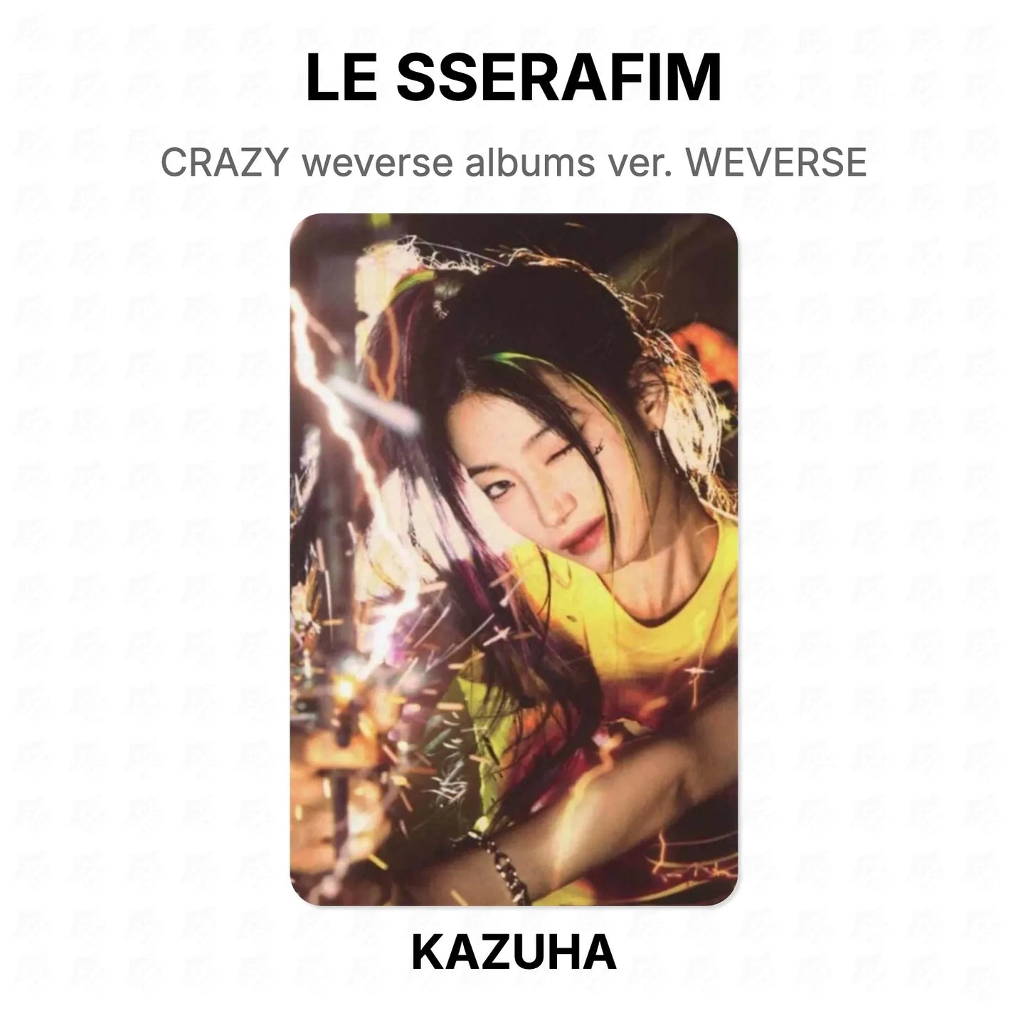 LE SSERAFIM CRAZY weverse albums ver. WEVERSE Official Photocard