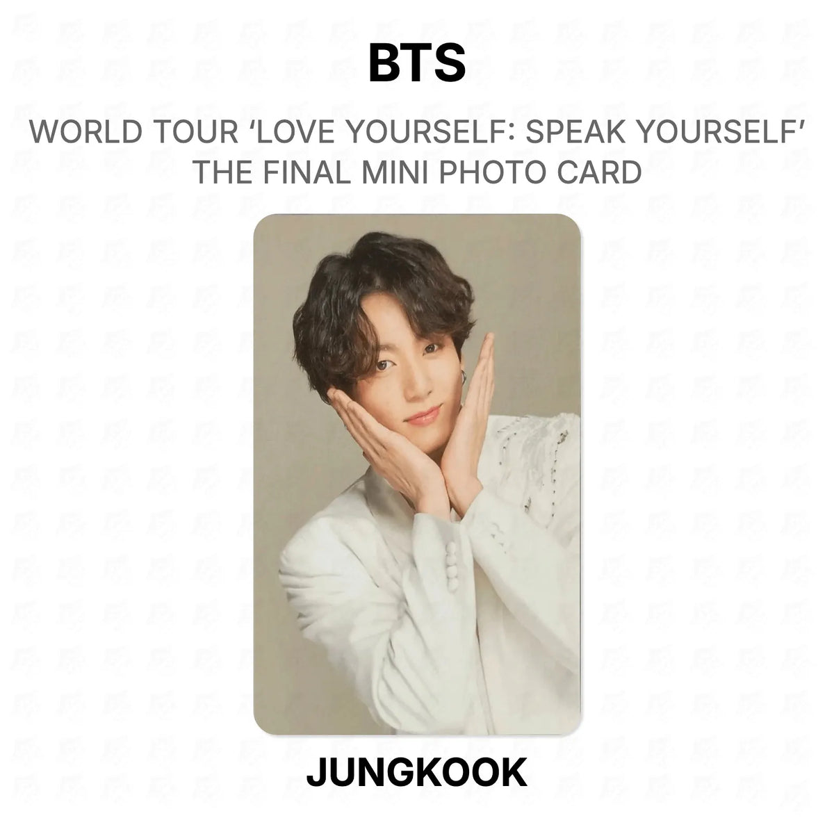 BTS WORLD TOUR ‘LOVE YOURSELF: SPEAK YOURSELF’ THE FINAL MINI PHOTO CARD photocard oficial