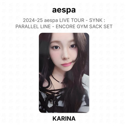 aespa 2024-25 aespa LIVE TOUR - SYNK : PARALLEL LINE - ENCORE GYM SACK SET Official Photocard