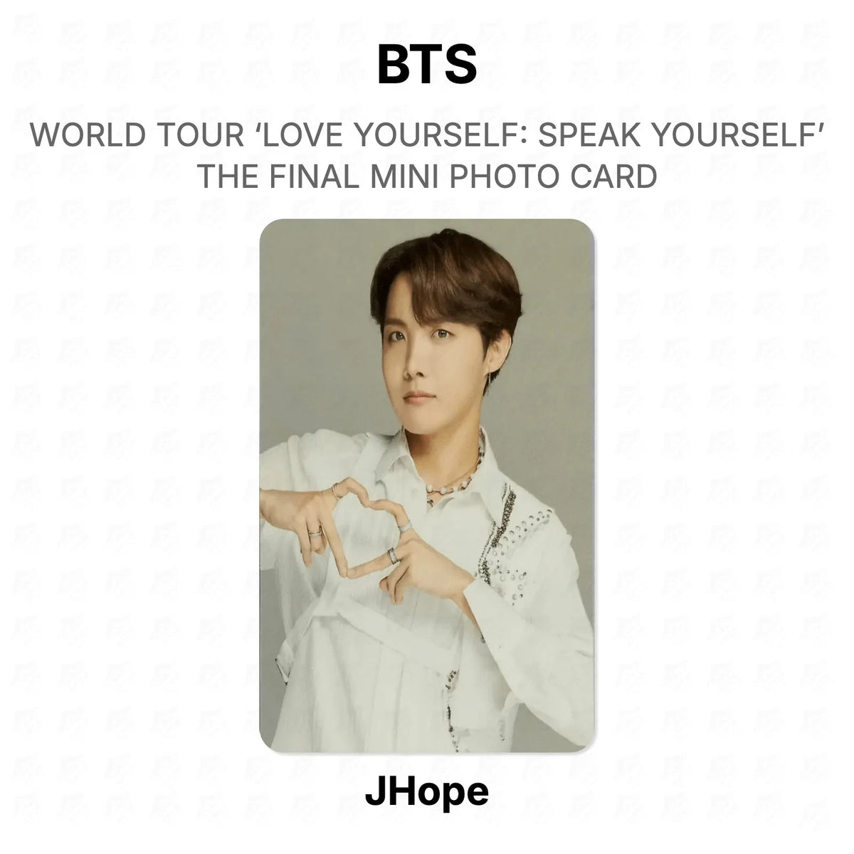 BTS WORLD TOUR ‘LOVE YOURSELF: SPEAK YOURSELF’ THE FINAL MINI PHOTO CARD photocard oficial