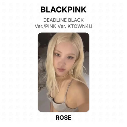 BLACKPINK DEADLINE BLACK Ver./PINK Ver. KTOWN4U Official Photocard