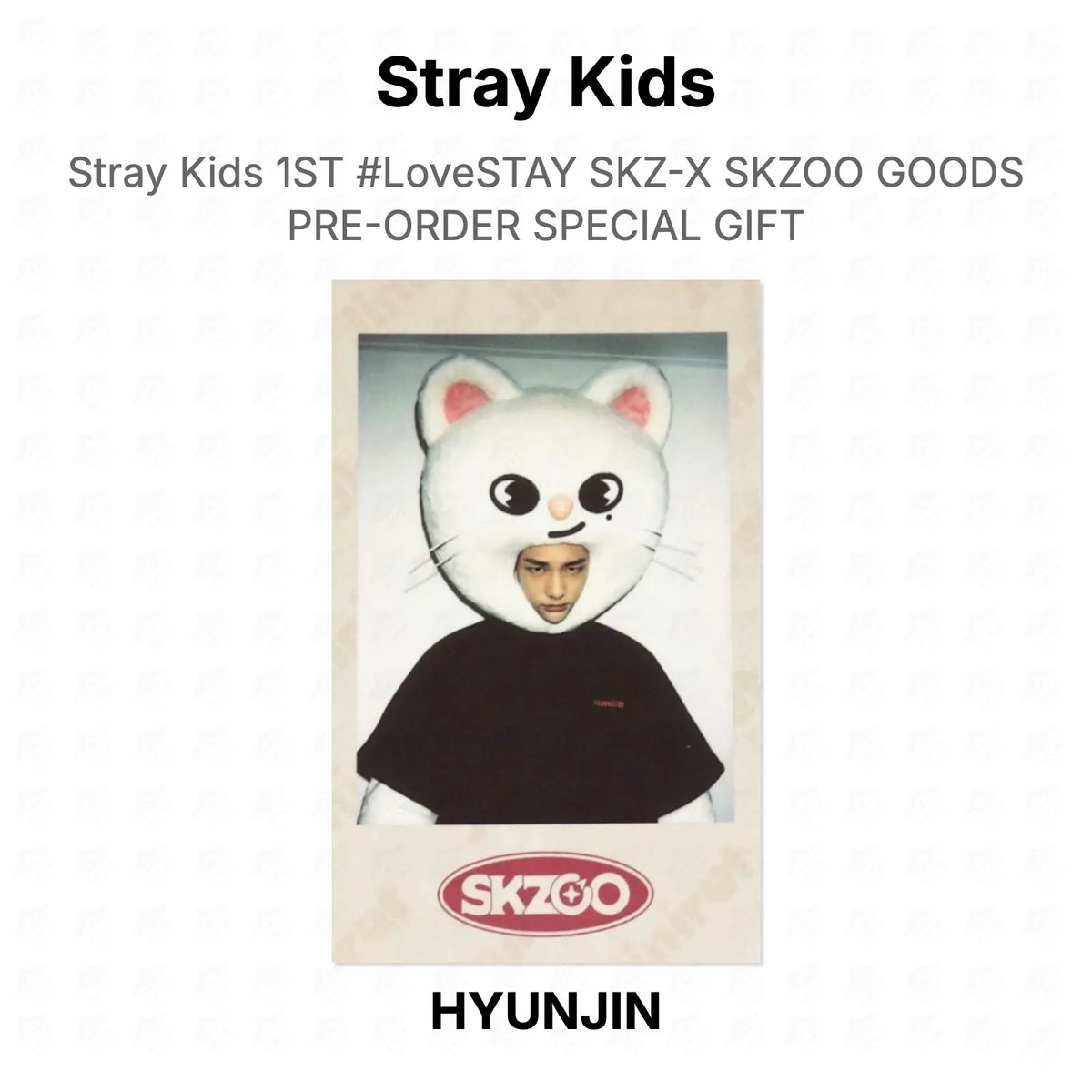 Stray Kids 1ST #LoveSTAY SKZ-X SKZOO GOODS PRE-ORDER SPECIAL GIFT Official Photocard