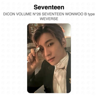 Seventeen DICON VOLUME N°26 SEVENTEEN WONWOO B type WEVERSE Official Photocard