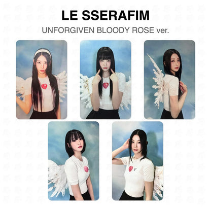 LE SSERAFIM UNFORGIVEN BLOODY ROSE ver. Official Photocard