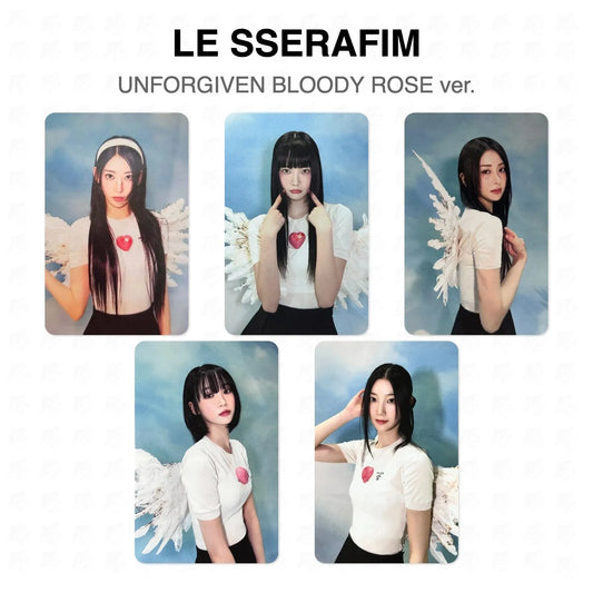 LE SSERAFIM UNFORGIVEN BLOODY ROSE ver. Official Photocard