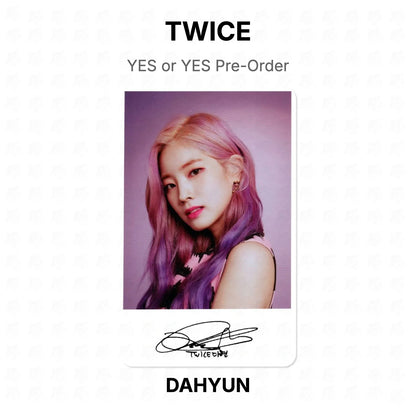 TWICE YES or YES Pre-Order Official Photocard