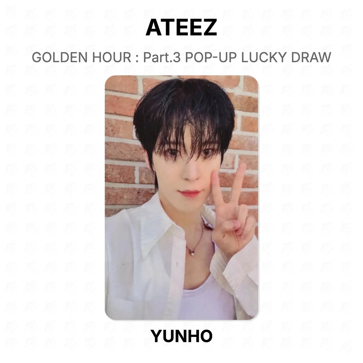 ATEEZ GOLDEN HOUR : Part.3 POP-UP LUCKY DRAW Official Photocard