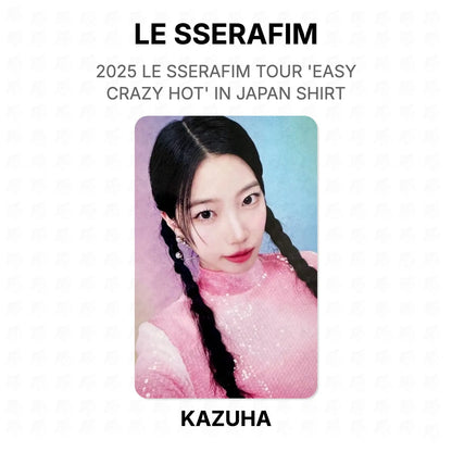 LE SSERAFIM 2025 LE SSERAFIM TOUR 'EASY CRAZY HOT' IN JAPAN SHIRT Official Photocard