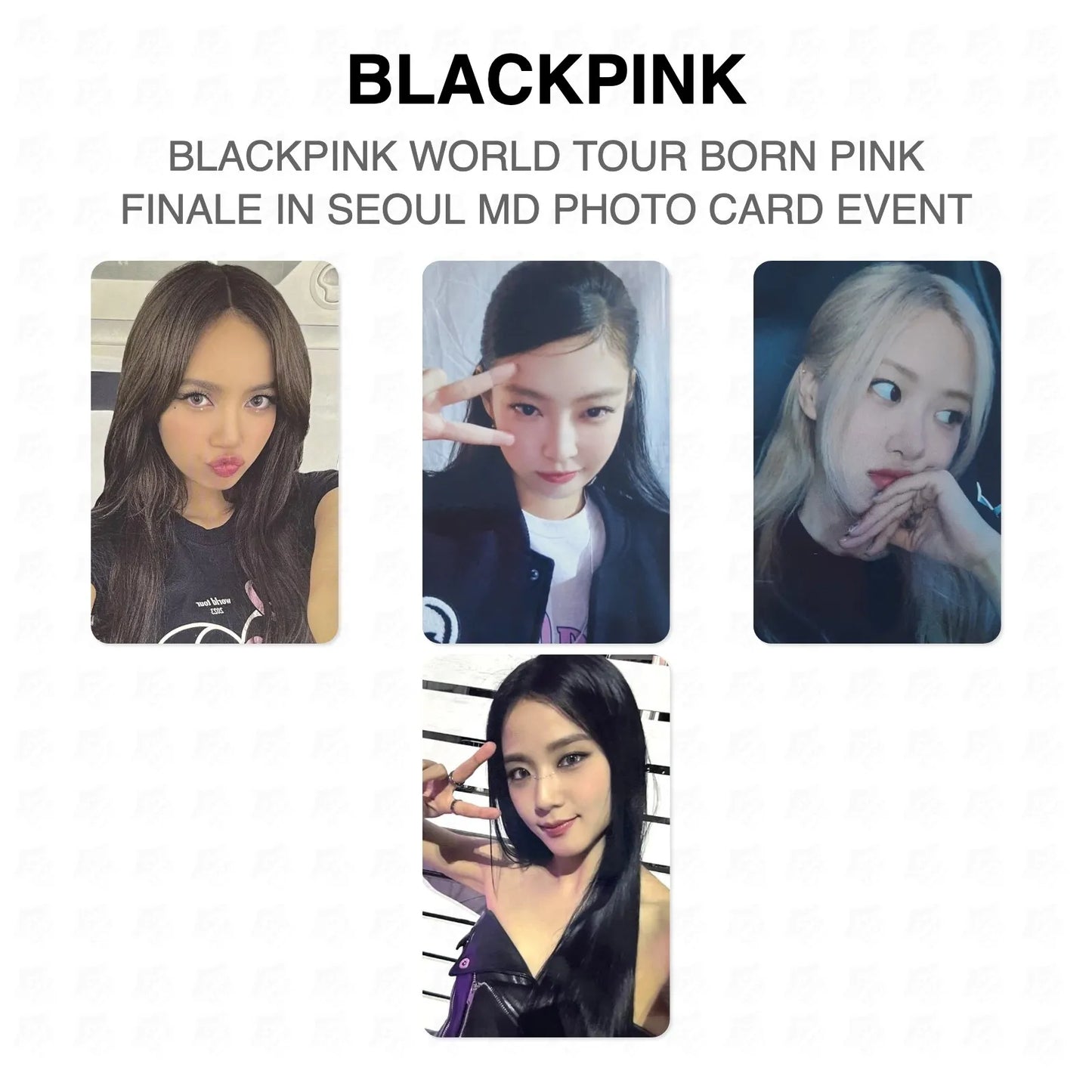BLACKPINK WORLD TOUR BORN PINK FINALE IN SEOUL MD PHOTO CARD EVENT Official Photocard