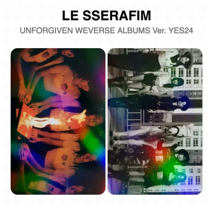LE SSERAFIM UNFORGIVEN WEVERSE ALBUMS Ver. YES24 Official Photocard