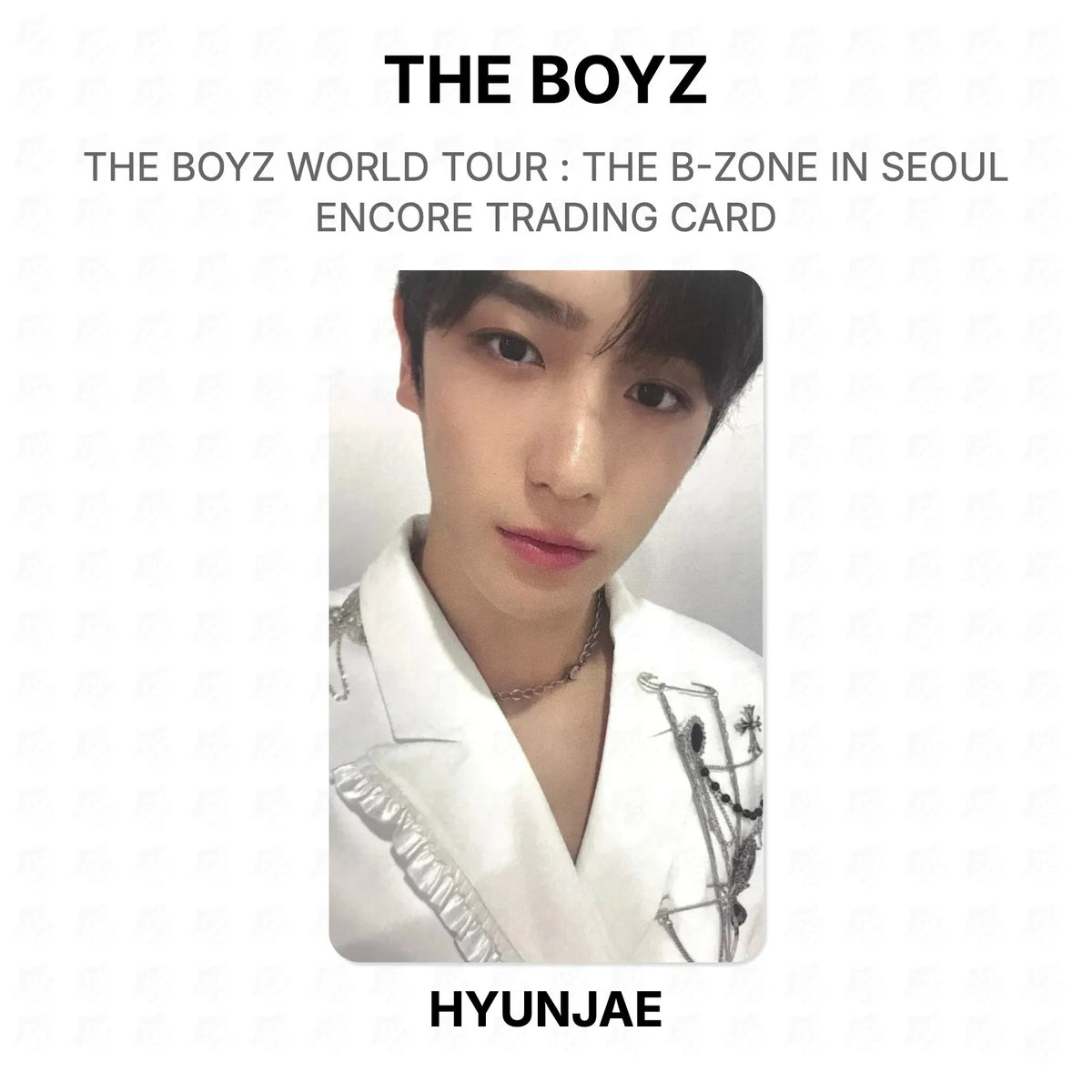 THE BOYZ WORLD TOUR : THE B-ZONE IN SEOUL ENCORE TRADING CARD Official Photocard