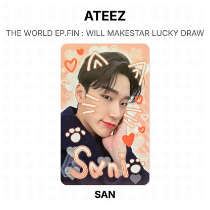 ATEEZ THE WORLD EP.FIN : WILL MAKESTAR LUCKY DRAW Official Photocard