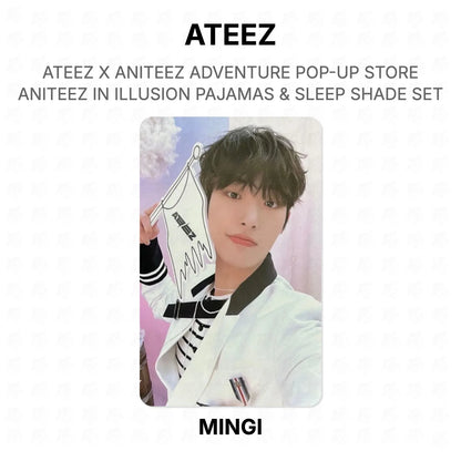 ATEEZ X ANITEEZ ADVENTURE POP-UP STORE ANITEEZ IN ILLUSION PAJAMAS & SLEEP SHADE SET Official Photocard