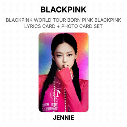 BLACKPINK WORLD TOUR BORN PINK BLACKPINK LYRICS CARD + PHOTO CARD SET Official Photocard