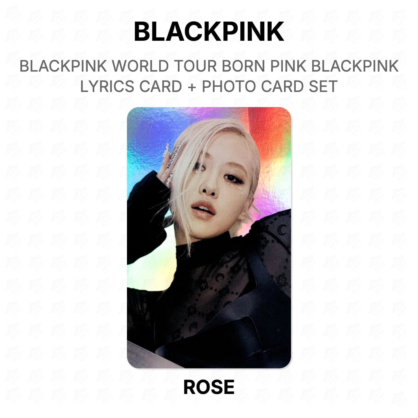 BLACKPINK WORLD TOUR BORN PINK BLACKPINK LYRICS CARD + PHOTO CARD SET Official Photocard
