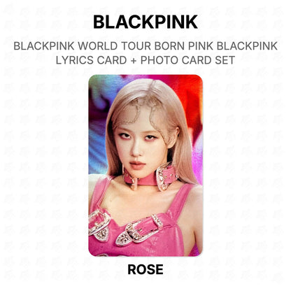 BLACKPINK WORLD TOUR BORN PINK BLACKPINK LYRICS CARD + PHOTO CARD SET Official Photocard