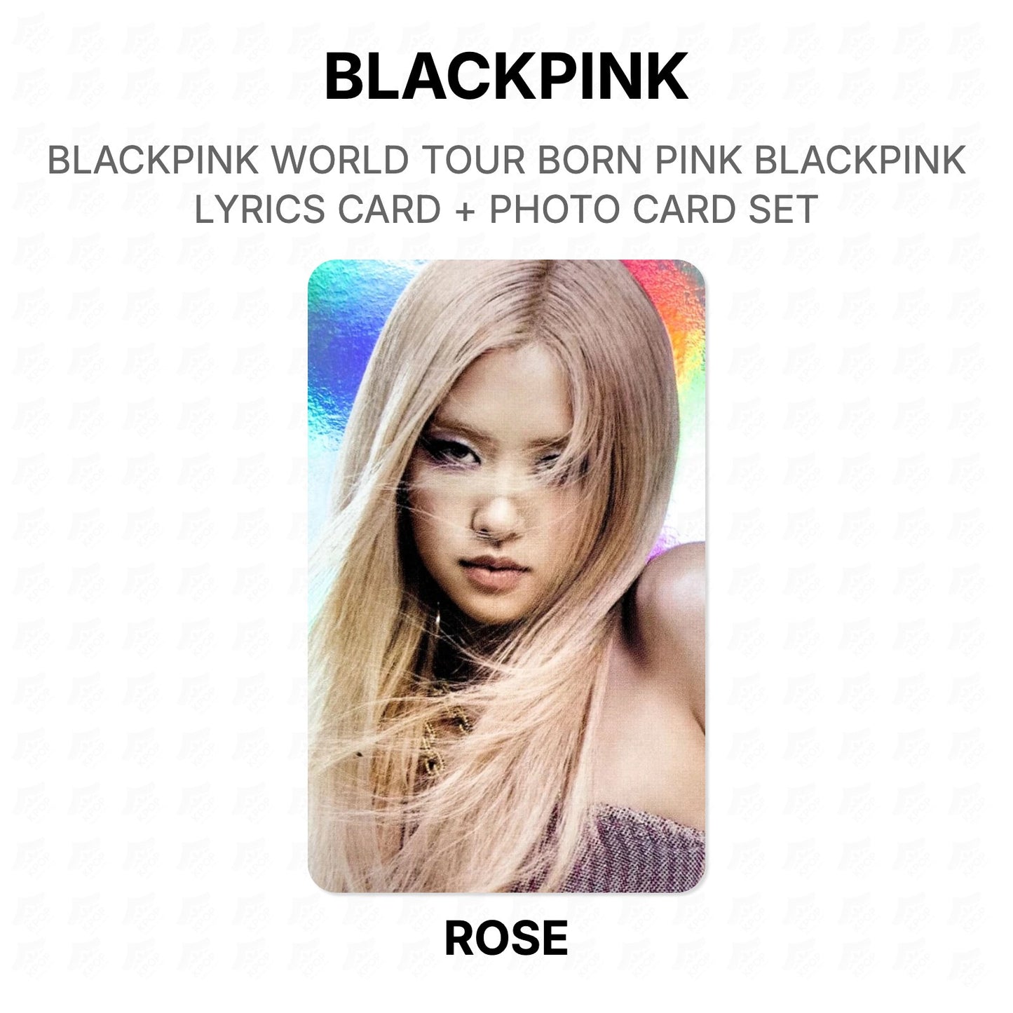 BLACKPINK WORLD TOUR BORN PINK BLACKPINK LYRICS CARD + PHOTO CARD SET Official Photocard