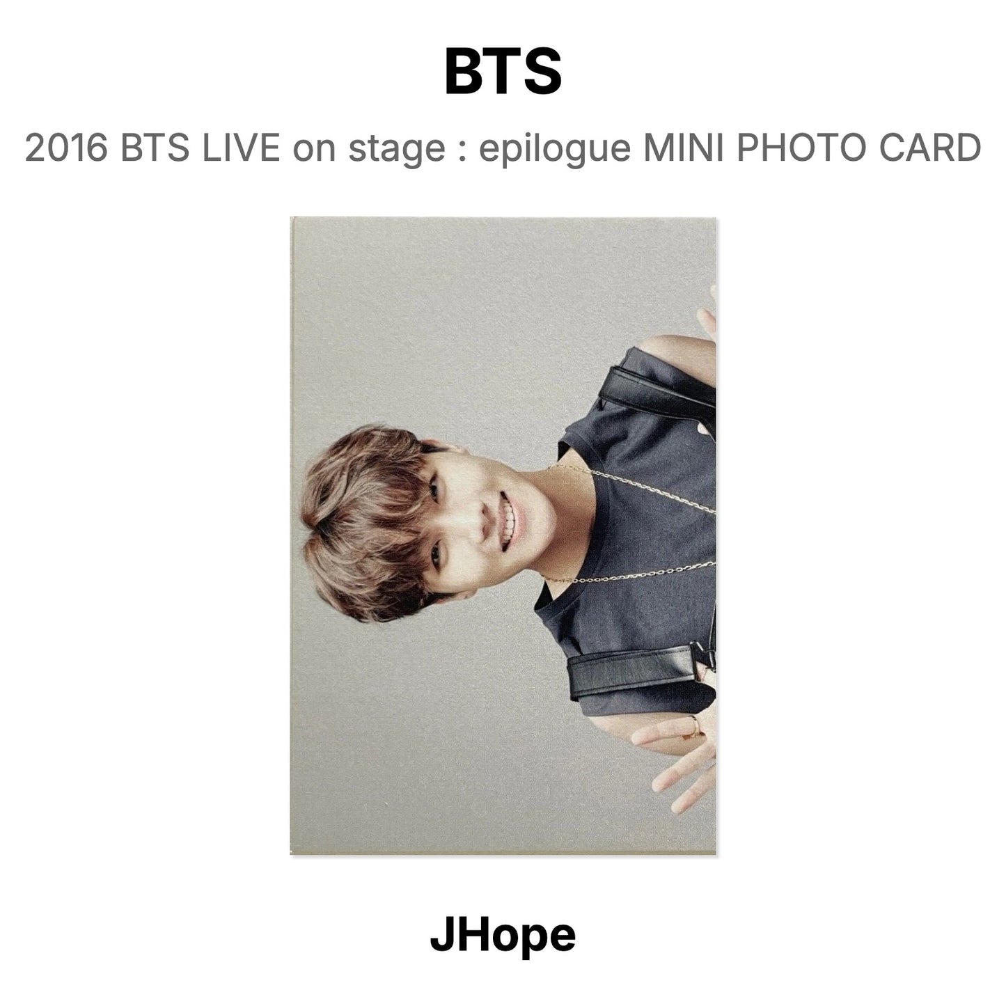 BTS 2016 BTS LIVE on stage : epilogue MINI PHOTO CARD Official Photocard