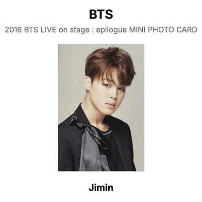 BTS 2016 BTS LIVE on stage : epilogue MINI PHOTO CARD Official Photocard