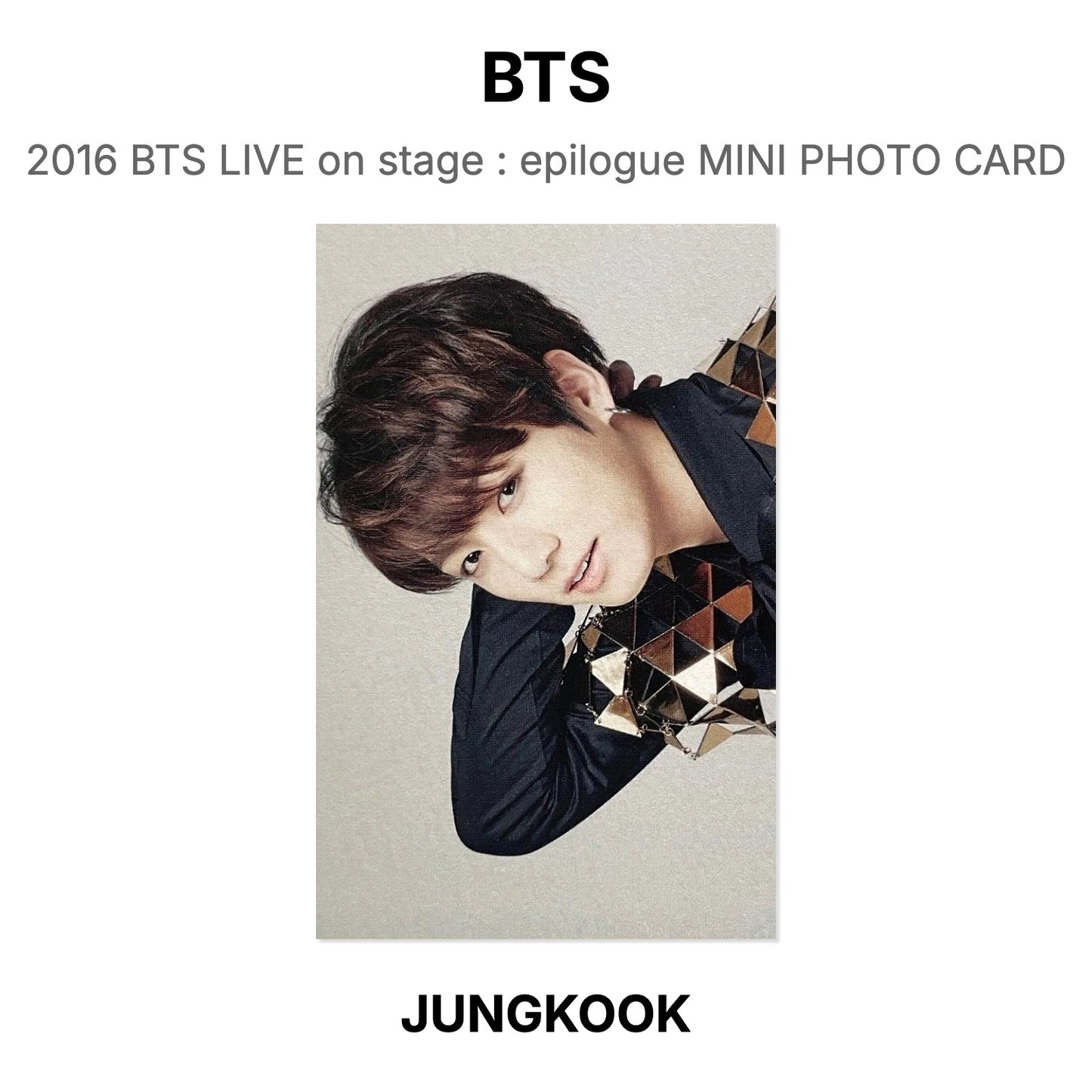 BTS 2016 BTS LIVE on stage : epilogue MINI PHOTO CARD Official Photocard