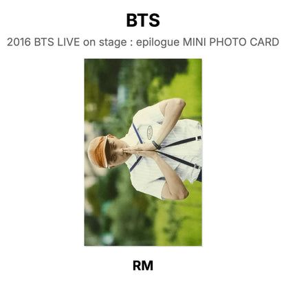 BTS 2016 BTS LIVE on stage : epilogue MINI PHOTO CARD Official Photocard