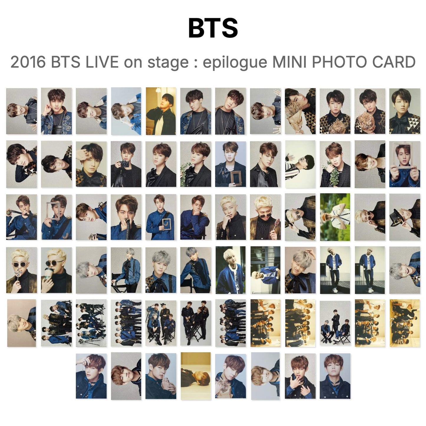 BTS 2016 BTS LIVE on stage : epilogue MINI PHOTO CARD Official Photocard