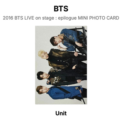 BTS 2016 BTS LIVE on stage : epilogue MINI PHOTO CARD Official Photocard