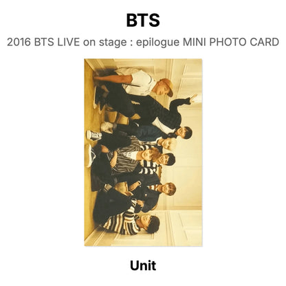 BTS 2016 BTS LIVE on stage : epilogue MINI PHOTO CARD Official Photocard